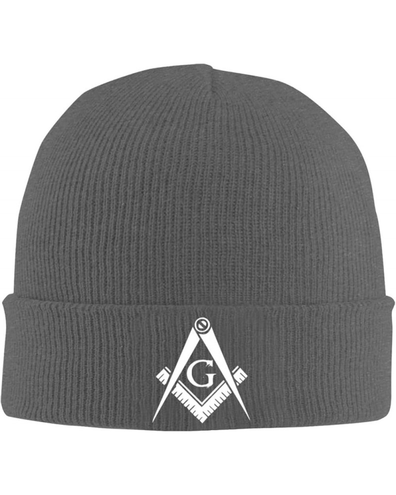 Beanie,Freemason Masonic Gift Beanie Hat Women Skull Cap Men Knit Hat Winter Slouchy Hat Knitted Hat Black Deep Heather $10.5...