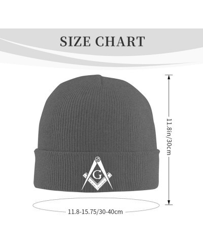 Beanie,Freemason Masonic Gift Beanie Hat Women Skull Cap Men Knit Hat Winter Slouchy Hat Knitted Hat Black Deep Heather $10.5...