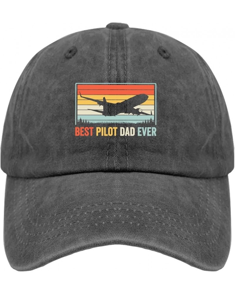 Best Pilot Dad Ever Cool Pilot Aviation Airplane Flying Caps Fish Hat Pigment Black Trucker Hat Men Gifts for Pigment Black $...