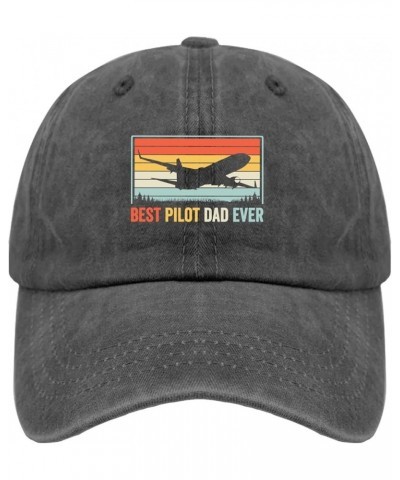 Best Pilot Dad Ever Cool Pilot Aviation Airplane Flying Caps Fish Hat Pigment Black Trucker Hat Men Gifts for Pigment Black $...