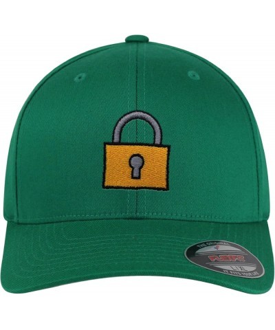 Flexfit Lock Embroidered Baseball Cap Gate Logo Green $12.29 Baseball Caps