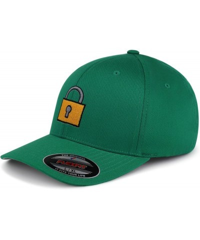 Flexfit Lock Embroidered Baseball Cap Gate Logo Green $12.29 Baseball Caps