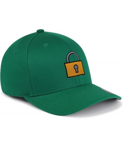 Flexfit Lock Embroidered Baseball Cap Gate Logo Green $12.29 Baseball Caps