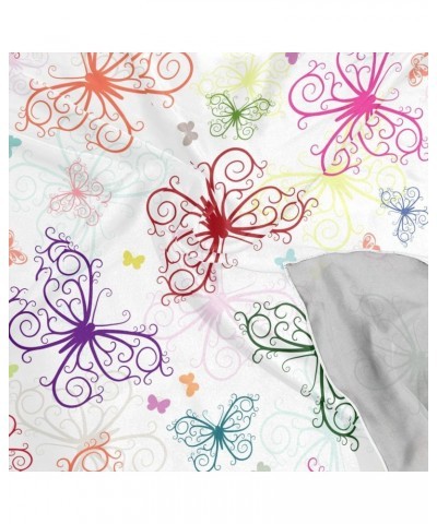 Women's Square Silk Hair Scarves and Wraps Headscarf Colorful Butterfly Head Neck Scarf Bandana 24inch $13.21 Scarves