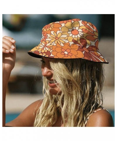 Funny Bucket Hats Hippie Bucket Hat Nostalgic Funny Men Hat Travel Accessories for Golf Must Haves Groovy 2 $9.43 Bucket Hats