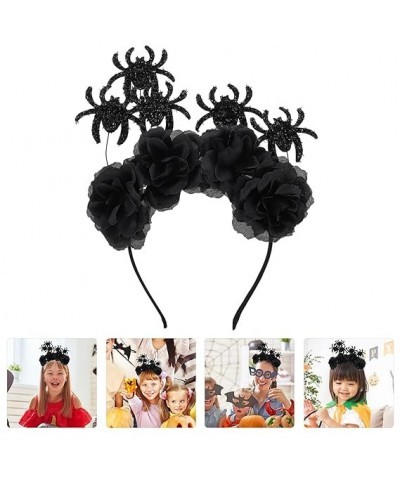 Spider Headband Black Rose Hair Hoops Ghost Headdress Cosplay Halloween Hair Hoops Day of The Dead Headpiece Ghost Headband H...