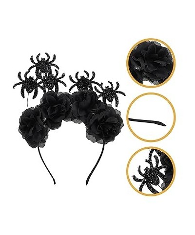 Spider Headband Black Rose Hair Hoops Ghost Headdress Cosplay Halloween Hair Hoops Day of The Dead Headpiece Ghost Headband H...