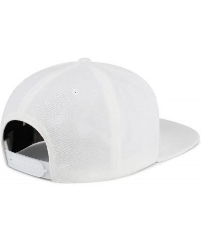 Syringe Embroidered Yupoong Flat Bill 6 Panel Snapback Hat Hospital Nurse White $14.99 Baseball Caps