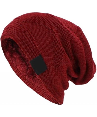 Adult Men Winter Warm Hat for Women Unisex Wool Knitted Casual Outdoor Cotton Hats Women Cap Knitted Hat Aht137rew $12.93 Sku...