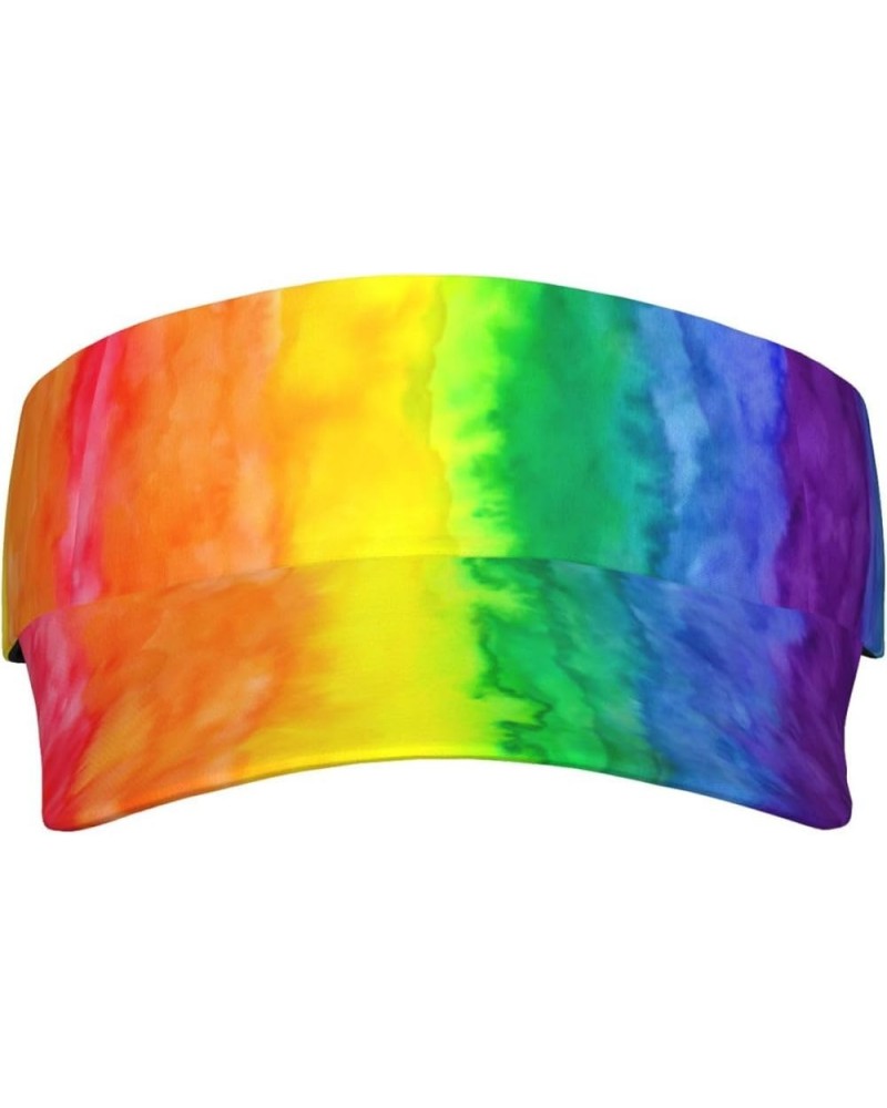 Rainbow Pride Sport Sun Visor Hat Adjustable LGBT Summer Cap Visor Caps for Women Men Rainbow Pride 03 $13.33 Visors