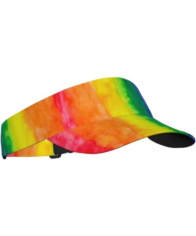 Rainbow Pride Sport Sun Visor Hat Adjustable LGBT Summer Cap Visor Caps for Women Men Rainbow Pride 03 $13.33 Visors