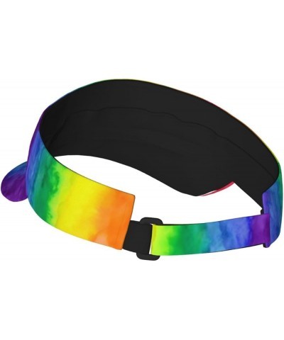 Rainbow Pride Sport Sun Visor Hat Adjustable LGBT Summer Cap Visor Caps for Women Men Rainbow Pride 03 $13.33 Visors