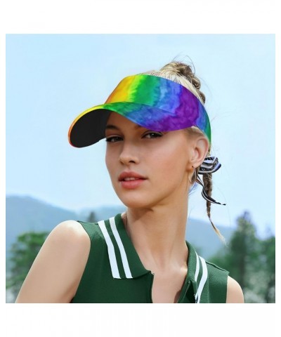 Rainbow Pride Sport Sun Visor Hat Adjustable LGBT Summer Cap Visor Caps for Women Men Rainbow Pride 03 $13.33 Visors