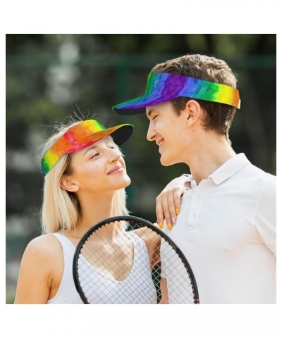 Rainbow Pride Sport Sun Visor Hat Adjustable LGBT Summer Cap Visor Caps for Women Men Rainbow Pride 03 $13.33 Visors