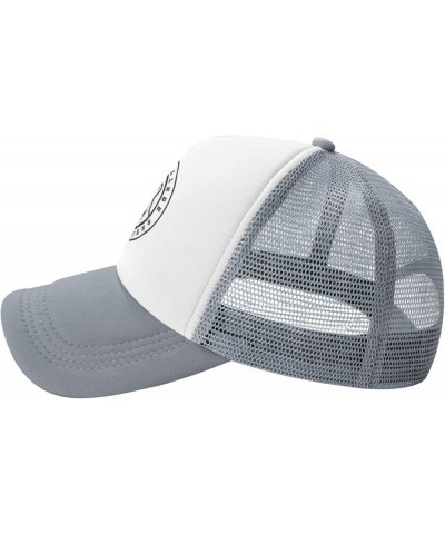 Bowdoin College Logo Trucker Hats for Both Men and Women - Mesh Baseball Snapback Hats Gray $10.29 Baseball Caps