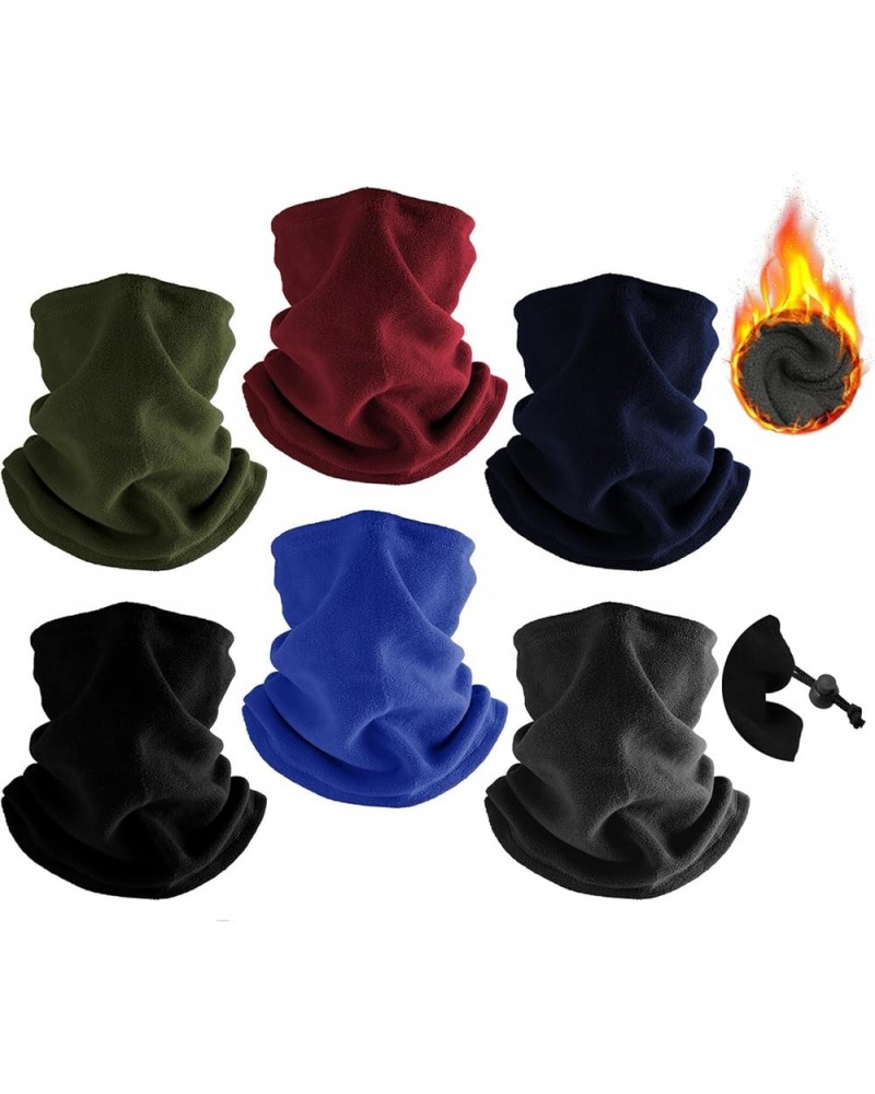 Winter Neck Warmer Ski Face Mask: Neck Gaiter Mask Face Cover Balaclava Scarf Multi-dark 6p $9.66 Scarves