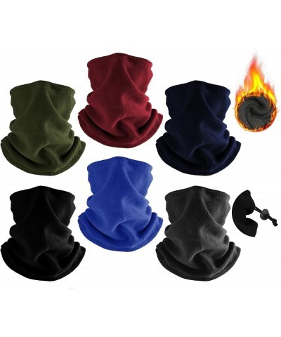 Winter Neck Warmer Ski Face Mask: Neck Gaiter Mask Face Cover Balaclava Scarf Multi-dark 6p $9.66 Scarves