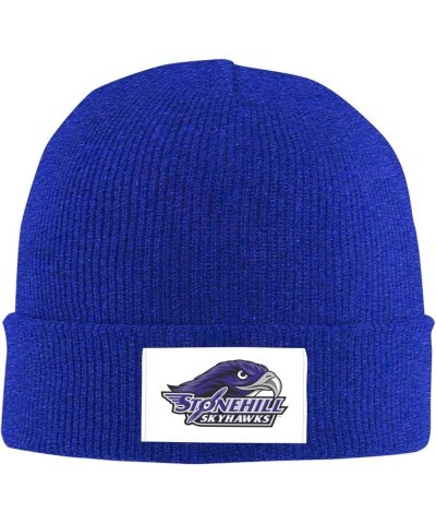 Stonehill College Logo Classic Warm Winter Knit Cap Fleece Lined Beanie Hat Blue $10.76 Skullies & Beanies