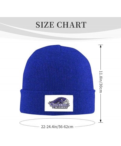 Stonehill College Logo Classic Warm Winter Knit Cap Fleece Lined Beanie Hat Blue $10.76 Skullies & Beanies