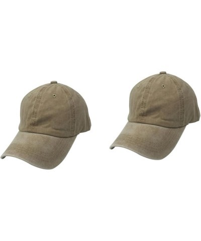 2pcs Adjustable Baseball Cap Wash Dyed Hat Fashion Hat Low Profile Hat Cotton Hat Light Board Peaked Cap Khakix2pcs $6.86 Bas...