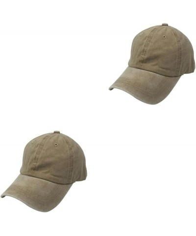 2pcs Adjustable Baseball Cap Wash Dyed Hat Fashion Hat Low Profile Hat Cotton Hat Light Board Peaked Cap Khakix2pcs $6.86 Bas...