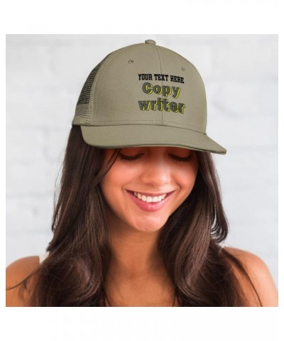 Custom Trucker Hat Baseball Cap Copy Writer Editor Cotton Author Dad Hats for Men & Women Khaki Personalized Text Here $15.19...