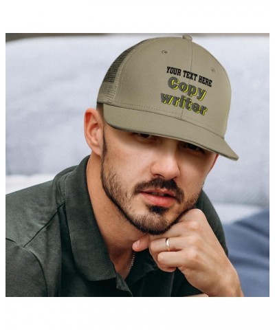 Custom Trucker Hat Baseball Cap Copy Writer Editor Cotton Author Dad Hats for Men & Women Khaki Personalized Text Here $15.19...