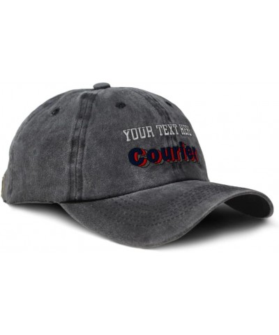 Soft Washed Baseball Cap Courier Cotton Dad Hats for Men & Women Black Personalized Text Here $15.59 Baseball Caps