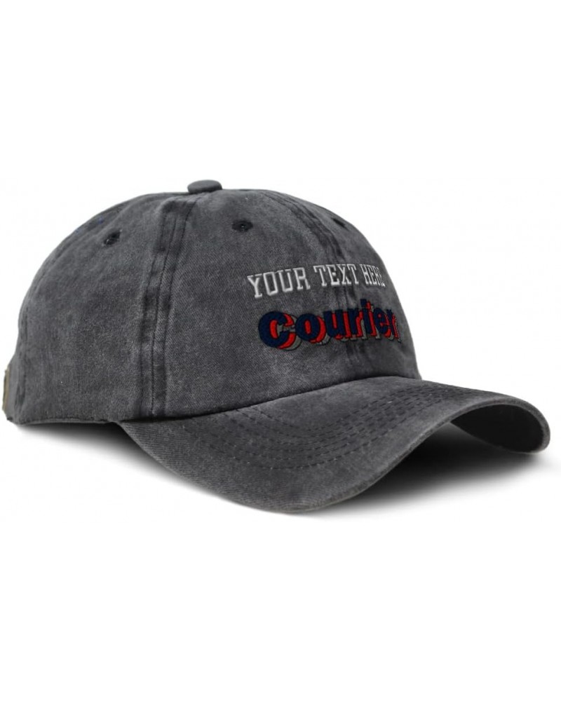 Soft Washed Baseball Cap Courier Cotton Dad Hats for Men & Women Black Personalized Text Here $15.59 Baseball Caps