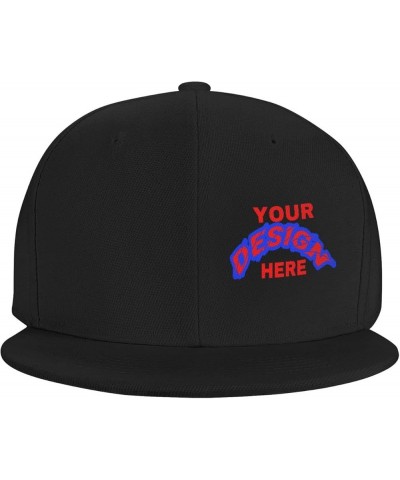 Custom Cap Add Your Custom,Custom Logo Hats,Add Your Own Text and Design,Classic Mens Womens Personalized Baseball Hat Black-...