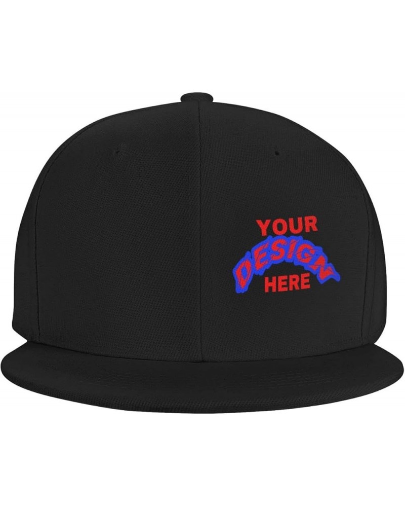 Custom Cap Add Your Custom,Custom Logo Hats,Add Your Own Text and Design,Classic Mens Womens Personalized Baseball Hat Black-...