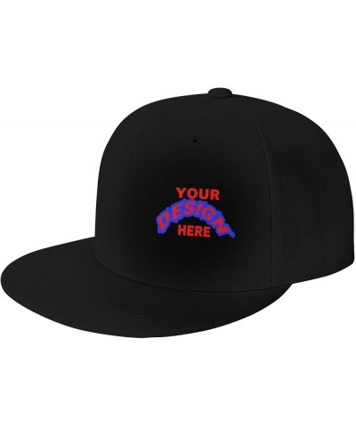 Custom Cap Add Your Custom,Custom Logo Hats,Add Your Own Text and Design,Classic Mens Womens Personalized Baseball Hat Black-...