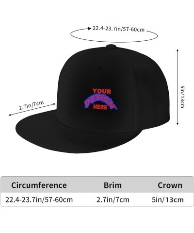 Custom Cap Add Your Custom,Custom Logo Hats,Add Your Own Text and Design,Classic Mens Womens Personalized Baseball Hat Black-...