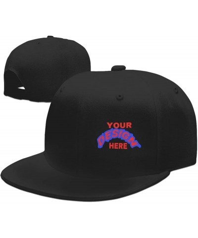 Custom Cap Add Your Custom,Custom Logo Hats,Add Your Own Text and Design,Classic Mens Womens Personalized Baseball Hat Black-...