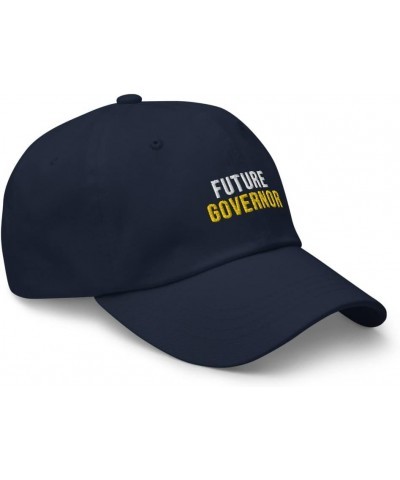 Future Governor Hat (Embroidered Dad Cap) Governor Apparel Navy $21.99 Baseball Caps