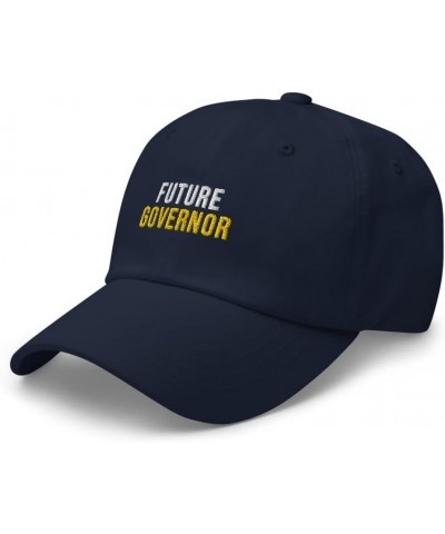 Future Governor Hat (Embroidered Dad Cap) Governor Apparel Navy $21.99 Baseball Caps