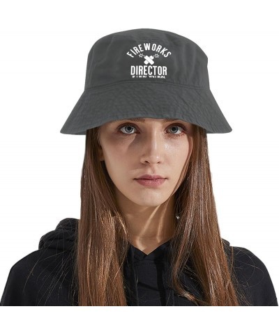 Fireworks Director I Run You Run Bucket Hat Bucket Hats Funny Women Hats for Travel Accessories for Swimming Pool Wash Black ...