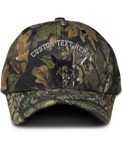 Custom Camo Baseball Cap Coonhound Embroidery Hunting Dad Hats for Men & Women Forest Tree Green Personalized Text Here $14.7...