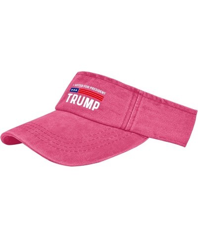 Visor Caps Sun Visor for Men Ponytail Hat with Designs Presidents Day Golf Cap Pink $11.99 Visors