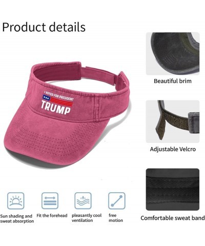 Visor Caps Sun Visor for Men Ponytail Hat with Designs Presidents Day Golf Cap Pink $11.99 Visors