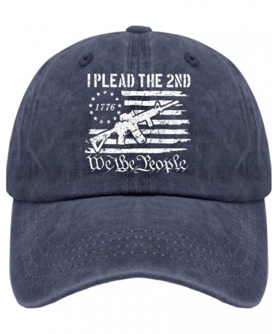 I Plead The 2nd Hat Vote Hat for Women Men Pigment Black Custom Hat Cowgirl Hat Custom Hats Fishing Hats Navy Blue $13.56 Sun...