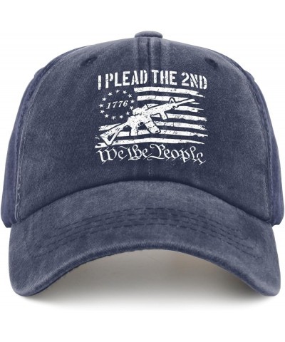 I Plead The 2nd Hat Vote Hat for Women Men Pigment Black Custom Hat Cowgirl Hat Custom Hats Fishing Hats Navy Blue $13.56 Sun...