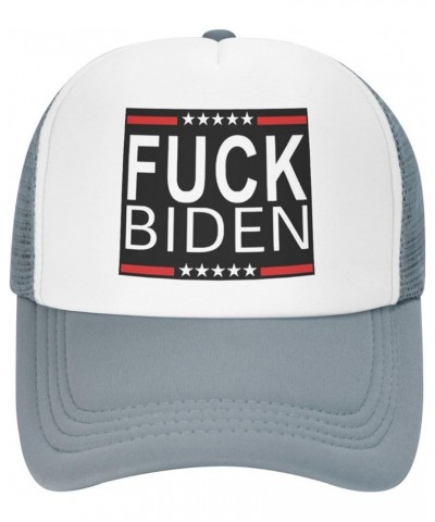 Fuck -Biden Trucker Hat Women Mesh Baseball Cap Cowboy Hat Men Dad Hat Adjustable Hat Snapback Hat Black Gray $9.96 Baseball ...