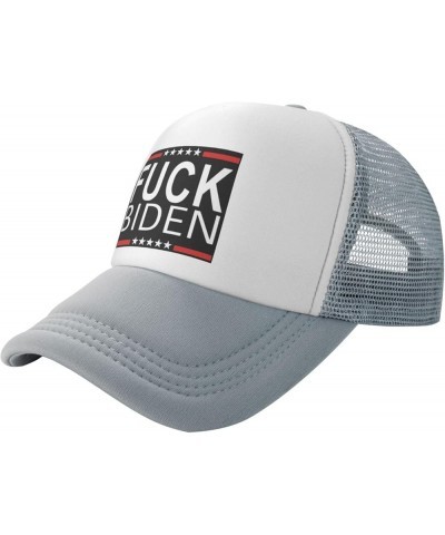 Fuck -Biden Trucker Hat Women Mesh Baseball Cap Cowboy Hat Men Dad Hat Adjustable Hat Snapback Hat Black Gray $9.96 Baseball ...