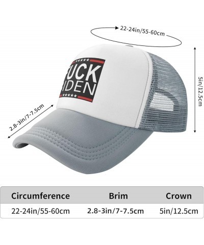 Fuck -Biden Trucker Hat Women Mesh Baseball Cap Cowboy Hat Men Dad Hat Adjustable Hat Snapback Hat Black Gray $9.96 Baseball ...