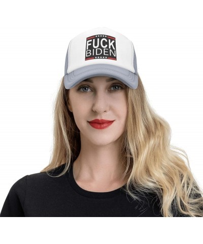 Fuck -Biden Trucker Hat Women Mesh Baseball Cap Cowboy Hat Men Dad Hat Adjustable Hat Snapback Hat Black Gray $9.96 Baseball ...