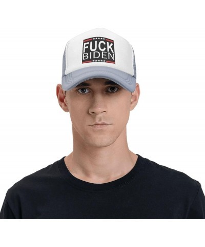 Fuck -Biden Trucker Hat Women Mesh Baseball Cap Cowboy Hat Men Dad Hat Adjustable Hat Snapback Hat Black Gray $9.96 Baseball ...