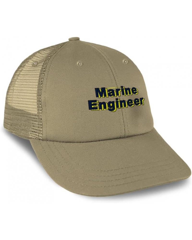 Custom Trucker Hat Baseball Cap Nautical Engineer Sail Cotton Military Dad Hats for Men & Women Khaki Design Only $15.68 Base...