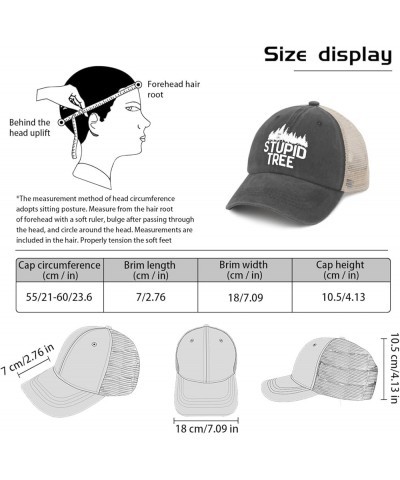 Stupid Tree Hats Women's Hat AllBlack Men's Hats Gifts for Son Hiking Hat Gray02 $10.78 Sun Hats