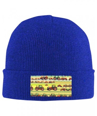 Tractor Farming Luxurious Velvet Patch Design,Knitted Wool Hat,Ideal for Sporty & Outdoor Activities $11.07 Skullies & Beanies